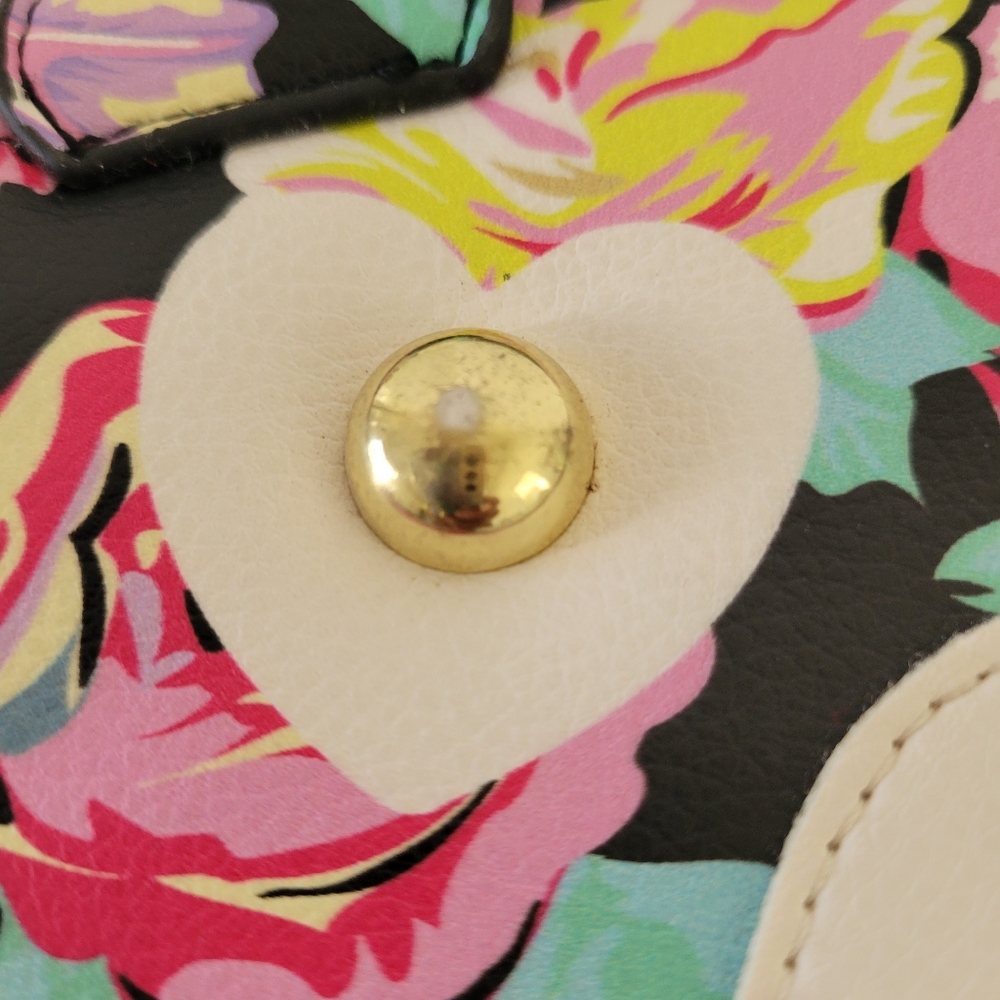 LovBetsey by Betsey Johnson floral doggie face crossbody bag/ clutch - Picture 9 of 10